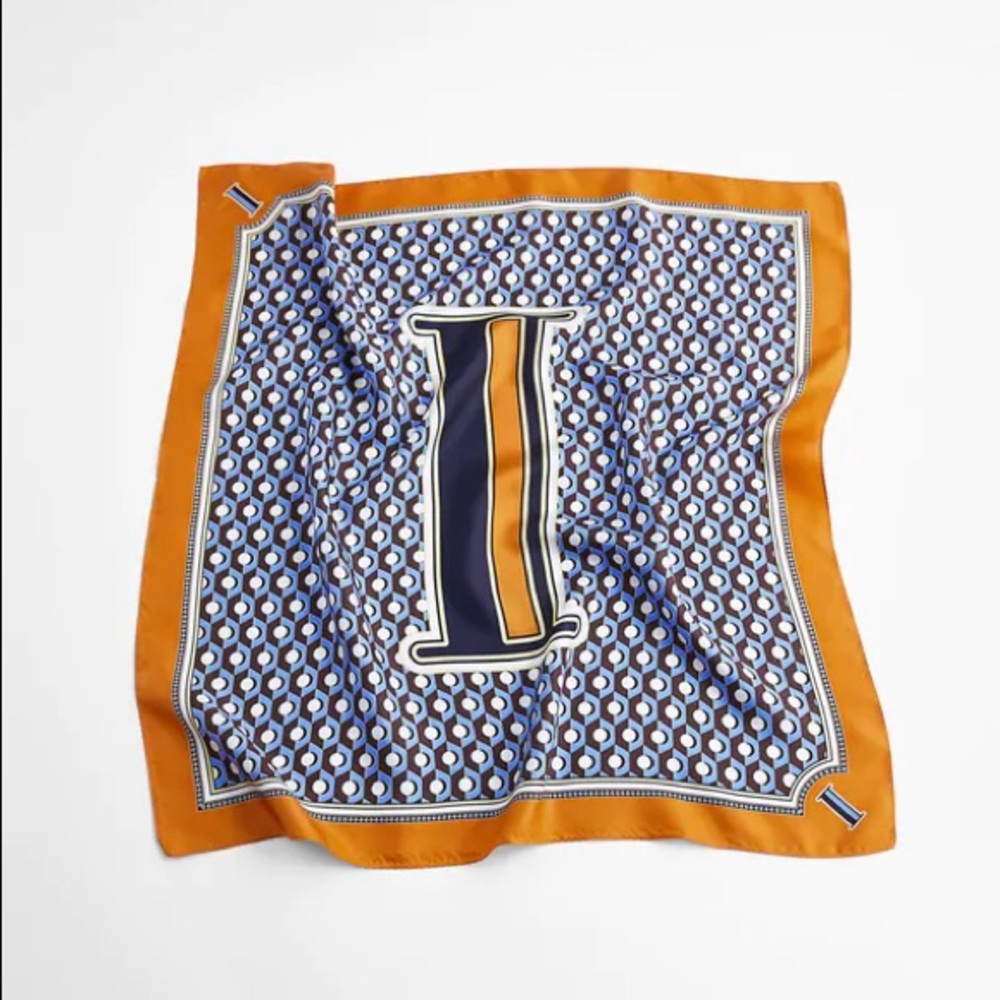 Orange INITIAL SILK SCARF LIMITED EDITION by ZARA